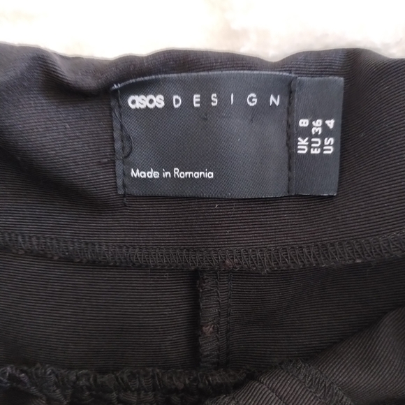 ASOS Design Corset Waist Mini Skirt In Black 4 - Picture 6 of 10